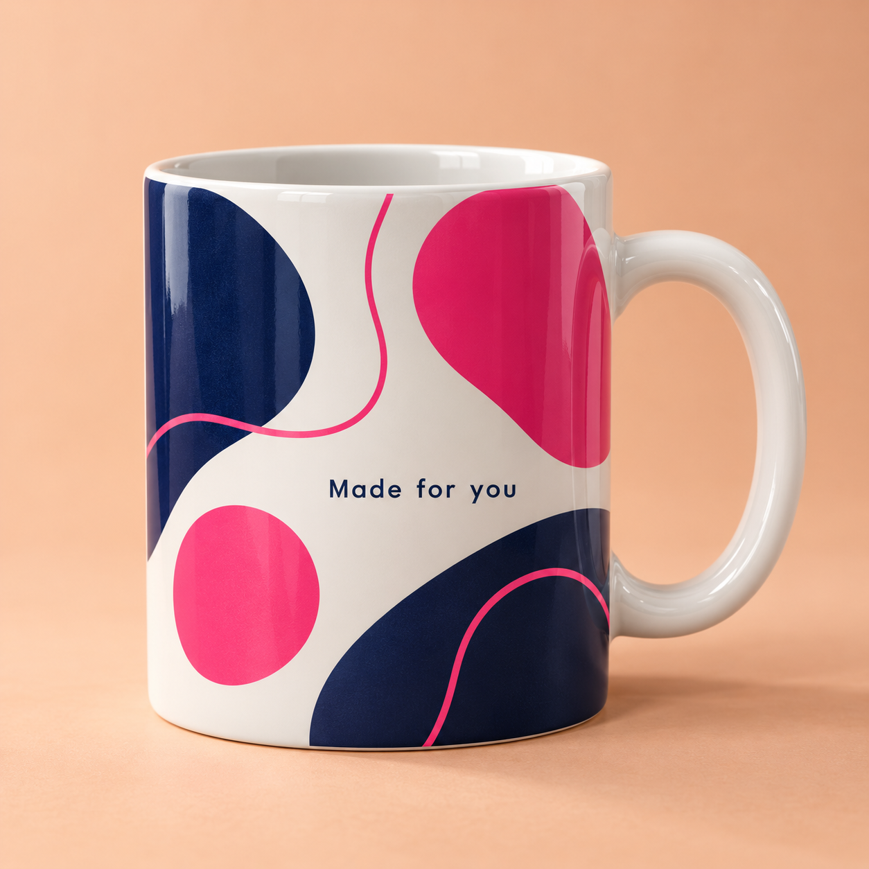 Custom printed ceramic mug mockup