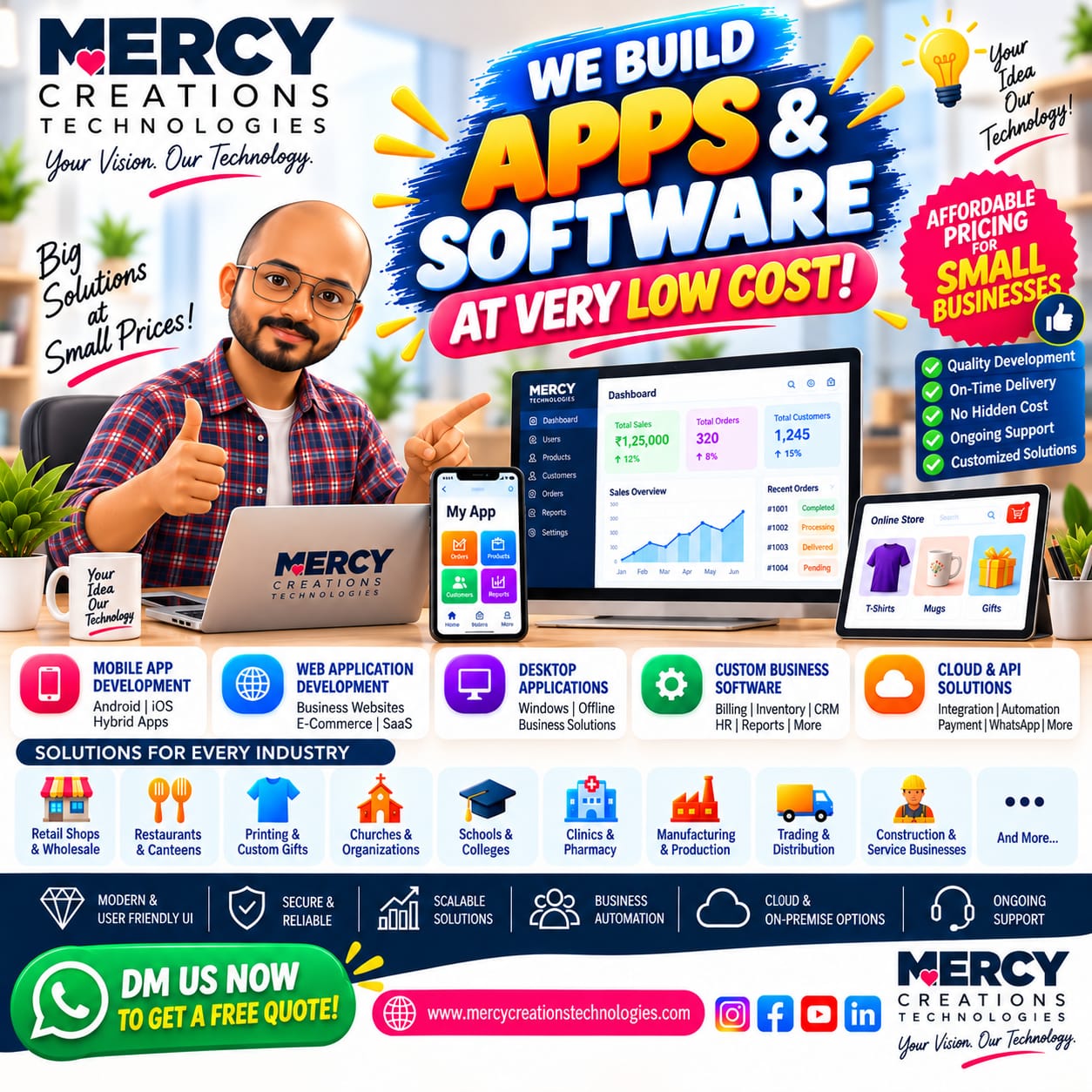Mercy Creations Technologies apps, software and business automation poster